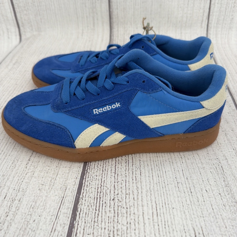 Reebok Club C Sneakers Womens 7.5 Bright Blue Suede Lace Up Lifestyle Shoes - Picture 4 of 9